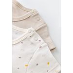 Fashion, accesorii si bijuterii - Copii - Imbracaminte copii - Body-uri copii - Set 2 body-uri bebe unisex -100% bumbac organic - Ecru cu buline, BabyCosy (Marime: 18-24 Luni) - Infinity.ro