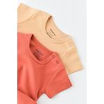 Fashion, accesorii si bijuterii - Copii - Imbracaminte copii - Body-uri copii - Set 2 body-uri bebe unisex -100% bumbac organic - Mustar/ Scortisoara, BabyCosy (Marime: 9-12 luni) - Infinity.ro