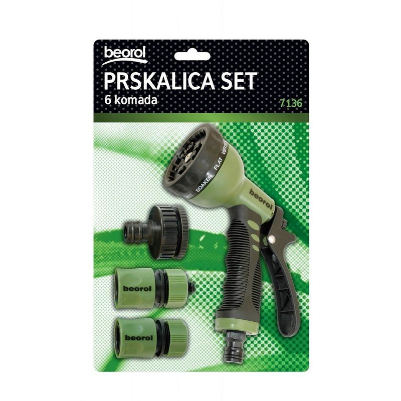 Casa si Gradina - Gradinarit si plante - Instalatii si accesorii pentru irigatii - Aparate pentru stropit gradina - Pistol stropit gradina, tip dus, 9 moduri, cu accesorii, Beorol - Infinity.ro