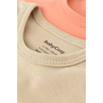 Fashion, accesorii si bijuterii - Copii - Imbracaminte copii - Body-uri copii - Set 2 body-uri bebe unisex -100% bumbac organic - Roz/Crem, BabyCosy (Marime: 18-24 Luni) - Infinity.ro