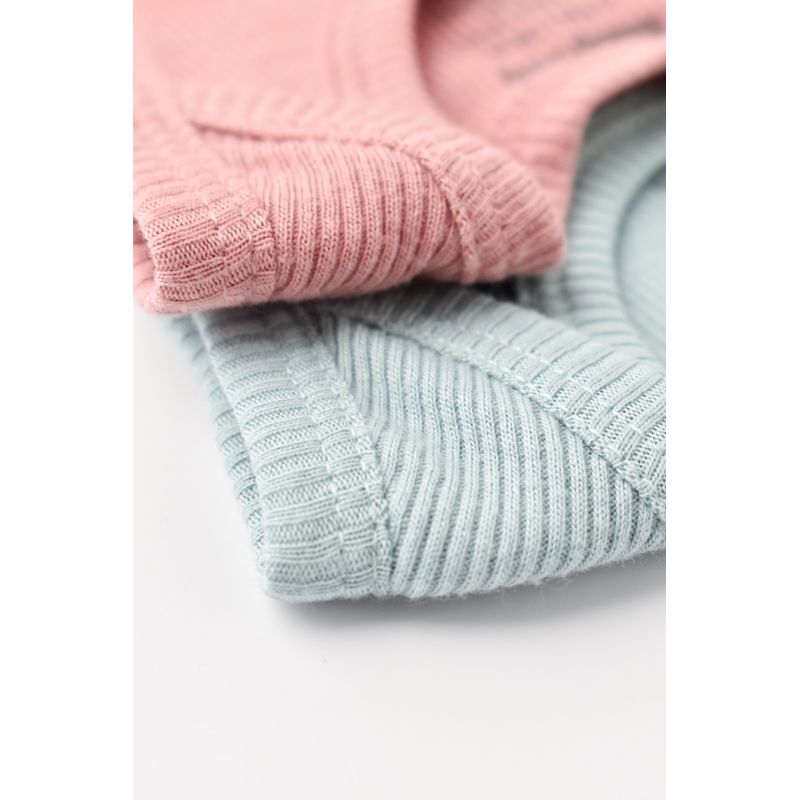 Fashion, accesorii si bijuterii - Copii - Imbracaminte copii - Body-uri copii - Set 2 body-uri fara maneci bebe unisex din bumbac organic si modal - Mint/Rose, BabyCosy (Marime: 3-6 Luni) - Infinity.ro