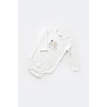 Fashion, accesorii si bijuterii - Copii - Imbracaminte copii - Body-uri copii - Set 3 piese Broscuta cu body, pantalonasi si vestuta din 80%bumbac organic si 20% poliester - Crem, BabyCosy (Marime: 3-6 Luni) - Infinity.ro