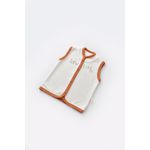 Fashion, accesorii si bijuterii - Copii - Imbracaminte copii - Body-uri copii - Set 3 piese Broscuta cu body, pantalonasi si vestuta din 80%bumbac organic si 20% poliester - Portocaliu, BabyCosy (Marime: 6-9 - Infinity.ro