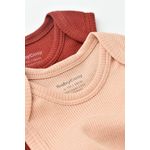Fashion, accesorii si bijuterii - Copii - Imbracaminte copii - Body-uri copii - Set 2 body-uri fara maneci bebe unisex din bumbac organic si modal - Caramiziu/Somon, BabyCosy (Marime: 0-3 Luni) - Infinity.ro