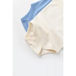 Fashion, accesorii si bijuterii - Copii - Imbracaminte copii - Body-uri copii - Set 2 body-uri fara maneci bebe unisex -100% bumbac organic - Ecru/Bleu, BabyCosy (Marime: 9-12 luni) - Infinity.ro