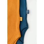 Fashion, accesorii si bijuterii - Copii - Imbracaminte copii - Body-uri copii - Set 2 body-uri bebe unisex din bumbac organic si modal - Bleumarin/Sofran, BabyCosy (Marime: 0-3 Luni) - Infinity.ro