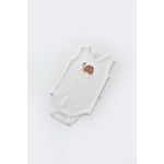 Fashion, accesorii si bijuterii - Copii - Imbracaminte copii - Salopete copii - Set Broscuta cu salopeta si body din 80%bumbac organic si 20% poliester - Caramiziu, BabyCosy (Marime: 3-6 Luni) - Infinity.ro