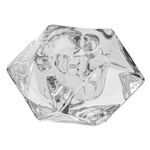 Casa si Gradina - Decoratiuni - Aromaterapie si lumanari - Suporturi lumanari - Sfesnic decorativ sticla, transparent, forma diamant, 4.5 x 4.5 x 3.7cm - Infinity.ro