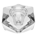 Casa si Gradina - Decoratiuni - Aromaterapie si lumanari - Suporturi lumanari - Sfesnic decorativ sticla, transparent, forma diamant, 4.5 x 4.5 x 3.7cm - Infinity.ro