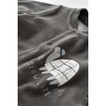 Fashion, accesorii si bijuterii - Copii - Imbracaminte copii - Salopete copii - Set Broscuta cu salopeta si body din 80%bumbac organic si 20% poliester - Antracit, BabyCosy (Marime: 3-6 Luni) - Infinity.ro