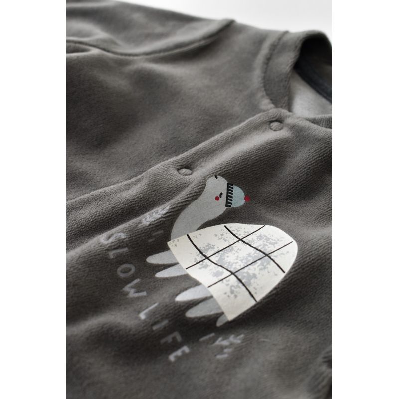 Fashion, accesorii si bijuterii - Copii - Imbracaminte copii - Salopete copii - Set Broscuta cu salopeta si body din 80%bumbac organic si 20% poliester - Antracit, BabyCosy (Marime: 3-6 Luni) - Infinity.ro