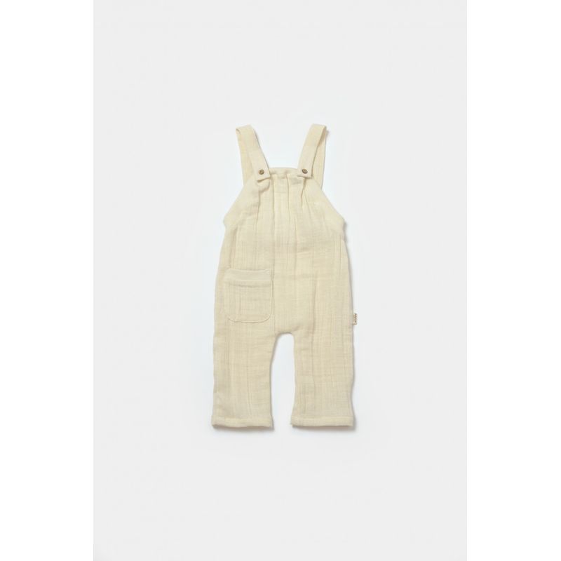 Fashion, accesorii si bijuterii - Copii - Imbracaminte copii - Body-uri copii - Set bluza si salopeta, Winter muselin, 100% bumbac - Stone, BabyCosy (Marime: 9-12 luni) - Infinity.ro