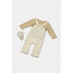 Fashion, accesorii si bijuterii - Copii - Imbracaminte copii - Body-uri copii - Set bluza si salopeta, Winter muselin, 100% bumbac - Stone, BabyCosy (Marime: 9-12 luni) - Infinity.ro