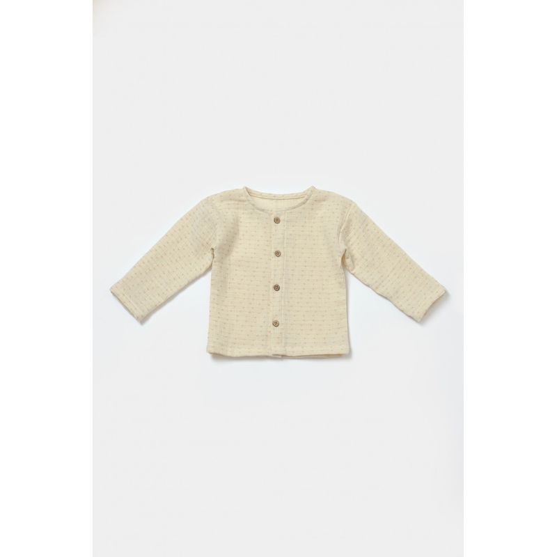 Fashion, accesorii si bijuterii - Copii - Imbracaminte copii - Body-uri copii - Set bluza si salopeta, Winter muselin, 100% bumbac - Apricot, BabyCosy (Marime: 6-9 luni) - Infinity.ro