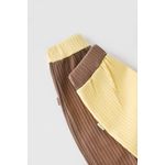 Fashion, accesorii si bijuterii - Copii - Imbracaminte copii - Pantaloni copii - Set 2 pantaloni Ribana Bebe Unisex din bumbac organic si 5%elastan - Vanilie/Maro BabyCosy (Marime: 18-24 Luni) - Infinity.ro