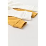 Fashion, accesorii si bijuterii - Copii - Imbracaminte copii - Pantaloni copii - Set 2 pantaloni bebe unisex din bumbac organic si modal - Mustar/Ecru, BabyCosy (Marime: 3-6 Luni) - Infinity.ro