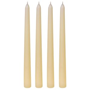 Set lumanari decorative sfesnic, ecru, 2.5 x 25cm, 4 bucati