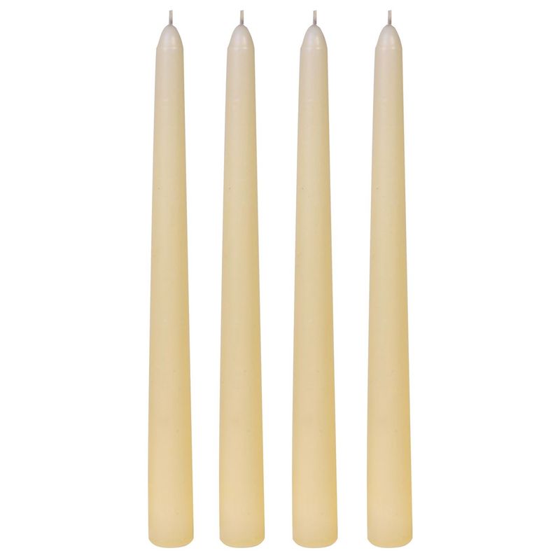 Casa si Gradina - Decoratiuni - Aromaterapie si lumanari - Lumanari si candele - Set lumanari decorative sfesnic, ecru, 2.5 x 25cm, 4 bucati - Infinity.ro