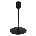 Casa si Gradina - Decoratiuni - Aromaterapie si lumanari - Suporturi lumanari - Stativ lumanare, model 8 x 14cm, negru, material metalic, baza rotunda - Infinity.ro