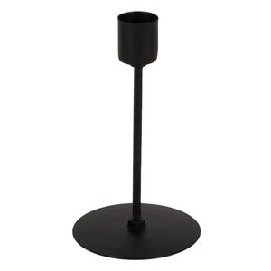 Stativ lumanare, model 8 x 14cm, negru, material metalic, baza rotunda
