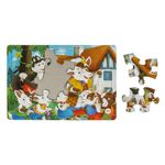 Jucarii, Copii si Bebe - Jucarii si jocuri - Jocuri si puzzle - Puzzle - Puzzle clasic, lupul & 7 iezi, 15 piese, unisex, multicolor, 33 x 23cm, 3+ ani - Infinity.ro
