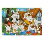 Jucarii, Copii si Bebe - Jucarii si jocuri - Jocuri si puzzle - Puzzle - Puzzle clasic, lupul & 7 iezi, 15 piese, unisex, multicolor, 33 x 23cm, 3+ ani - Infinity.ro