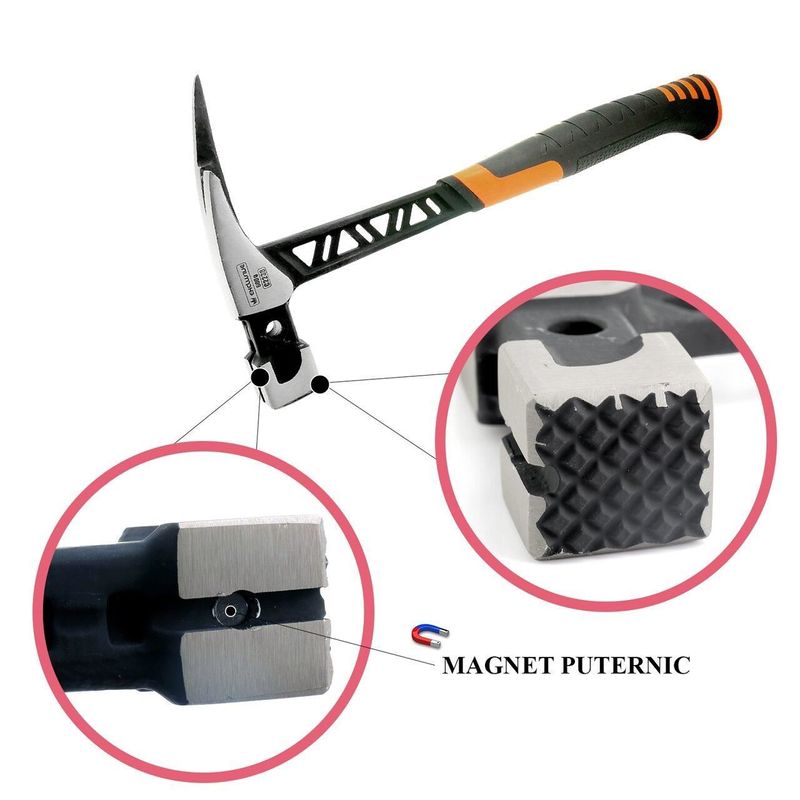 Casa si Gradina - Constructii - Scule de mana si unelte - Ciocane si dalti - Ciocan dulgher monolit industrial cu suport magnetic pentru cui, 600g - RICHMANN EXCLUSIVE - Infinity.ro