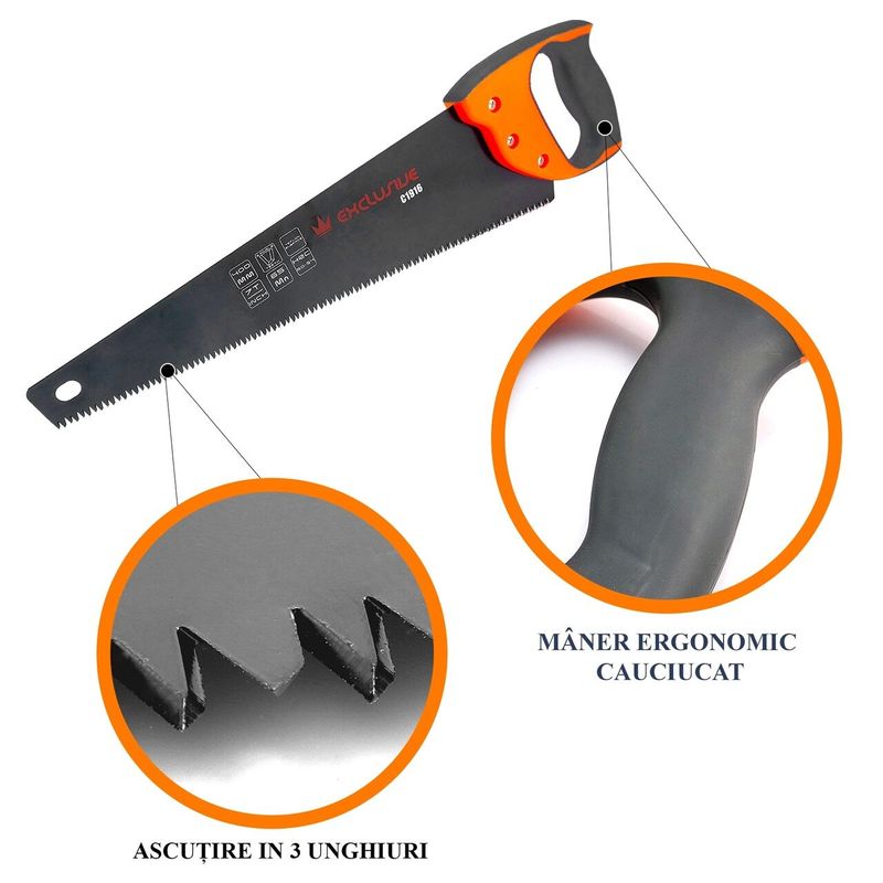 Casa si Gradina - Constructii - Scule de mana si unelte - Bomfaiere si fierastraie - Fierastrau coada vulpe teflonat 400mm - RICHMANN EXCLUSIVE - Infinity.ro