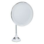 Ingrijire personala si Cosmetice - Machiaj - Oglinzi cosmetice - Oglinda machiaj led, ventuza suport, marire x 10, baterii necesare, 20 cm, alb - Infinity.ro