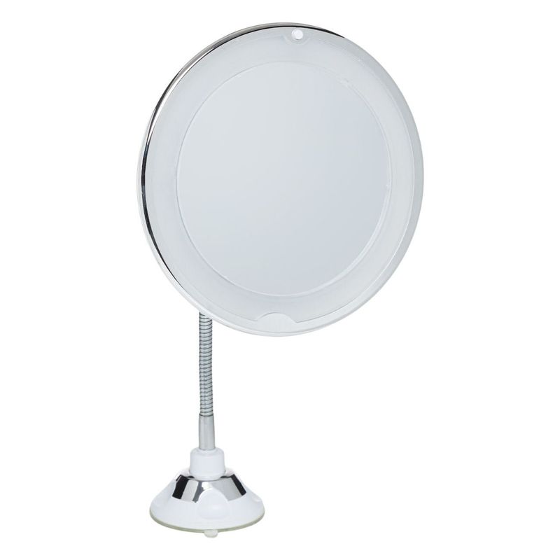 Ingrijire personala si Cosmetice - Machiaj - Oglinzi cosmetice - Oglinda machiaj led, ventuza suport, marire x 10, baterii necesare, 20 cm, alb - Infinity.ro