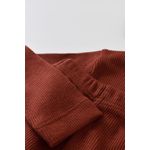 Fashion, accesorii si bijuterii - Copii - Imbracaminte copii - Treninguri si compleuri copii - Set 3 piese: bluzita cu maneca lunga, pantaloni lungi si caciulita din bumbac organic si modal - Caramiziu BabyCosy (Marime: 3-6 - Infinity.ro