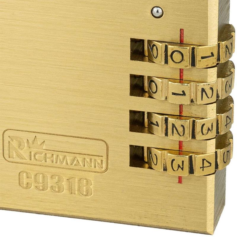 Casa si Gradina - Constructii - Feronerie si accesorii - Lacate - Lacat cu cifru, auriu, 50 mm, Richmann Exclusive - Infinity.ro