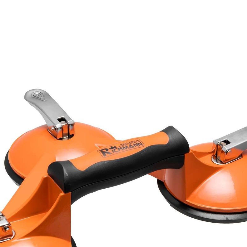 Casa si Gradina - Constructii - Depozitare, transport si protectie - Accesorii echipamente pentru transport si ridicat - Ventuza pentru transport si montat parbrize, geamuri, placi marmura, granit, Richmann Exclusive, 3 brate, max 180 kg, 123 mm - Infinity.ro