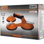 Casa si Gradina - Constructii - Depozitare, transport si protectie - Accesorii echipamente pentru transport si ridicat - Ventuza pentru transport si montat parbrize, geamuri, placi marmura, granit, Richmann Exclusive, 3 brate, max 180 kg, 123 mm - Infinity.ro