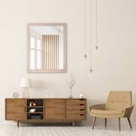 Casa si Gradina - Decoratiuni - Oglinzi - Oglinda perete, model decorativ, lemn off-white, 46.5 x 56.5cm - Infinity.ro