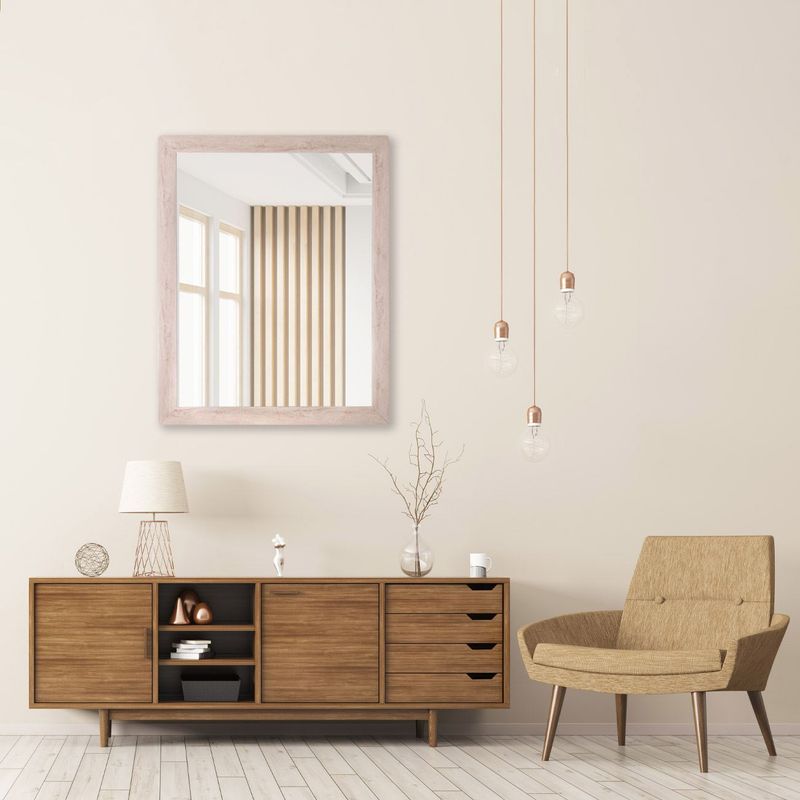 Casa si Gradina - Decoratiuni - Oglinzi - Oglinda perete, model decorativ, lemn off-white, 46.5 x 56.5cm - Infinity.ro