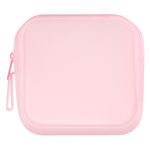 Ingrijire personala si Cosmetice - Machiaj - Portfarduri si genti cosmetice - Portfard silicon, transparent cu maner, culoare roz, dimensiuni 14 x 5 x 14 cm - Infinity.ro