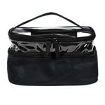 Ingrijire personala si Cosmetice - Machiaj - Portfarduri si genti cosmetice - Portfard valiza, model transparent, dimensiuni 22 x 12 x 13cm, culoare negru - Infinity.ro