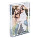 Market/Cadouri/Rame si albume foto - Rama foto decorativa cu glitter, model transparent, dimensiune 15.5 x 10.5cm, grosime 2cm - Infinity.ro