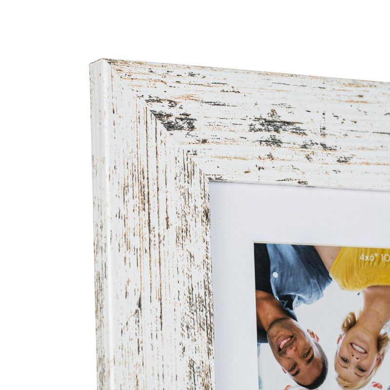 Market - Cadouri - Rame si albume foto - Rama foto, model vintage, lemn alb brushed, dimensiune 59 x 79 cm, pentru 14 poze, montare orizontala si verticala - Infinity.ro