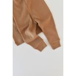 Fashion, accesorii si bijuterii - Copii - Imbracaminte copii - Treninguri si compleuri copii - Set 3 piese: bluzita cu maneca lunga, pantaloni lungi si caciulita din bumbac organic si modal - Maro, BabyCosy (Marime: 12-18 L - Infinity.ro