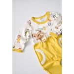 Fashion, accesorii si bijuterii - Copii - Imbracaminte copii - Treninguri si compleuri copii - Set bluzita cu maneca lunga si pantaloni lungi, 100% bumbac organic, BabyCosy, Galben (Marime: 18-24 Luni) - Infinity.ro