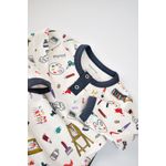 Fashion, accesorii si bijuterii - Copii - Imbracaminte copii - Treninguri si compleuri copii - Set bluzita cu maneca lunga si nasturei si pantaloni lungi, 100% bumbac organic, BabyCosy, Bleumarin (Marime: 3-6 Luni) - Infinity.ro