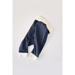 Fashion, accesorii si bijuterii - Copii - Imbracaminte copii - Treninguri si compleuri copii - Set bluzita cu maneca lunga si nasturei si pantaloni lungi, 100% bumbac organic, BabyCosy, Bleumarin (Marime: 3-6 Luni) - Infinity.ro
