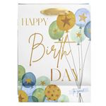 Market - Cadouri - Pungi cadou si accesorii - Pungi cadou happy birthday, model baloane, multicolor, 18 x 8 x 24cm - Infinity.ro