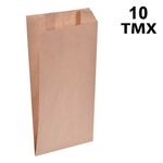 Market - Cadouri - Pungi cadou si accesorii - Set sacose cadou, model kraft, hartie, maro, 10 bucati, 14 x 7 x 28 cm - Infinity.ro