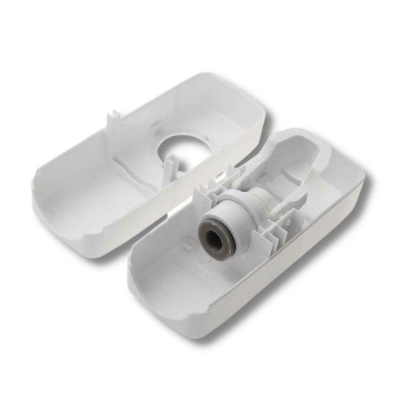 Casa si Gradina - Sanitare - Suporturi si accesorii baie - Dispensere - Set Dozator pasta de dinti si suport pentru 5 periute, Auto-adeziv, Fixare pe perete, Alb - Infinity.ro