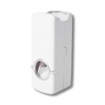 Casa si Gradina - Sanitare - Suporturi si accesorii baie - Dispensere - Set Dozator pasta de dinti si suport pentru 5 periute, Auto-adeziv, Fixare pe perete, Alb - Infinity.ro