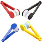 Ingrijire personala si Cosmetice - Sanatate si wellness - Optica medicala - Accesorii intretinere ochelari si lentile - Set 4 Instrumente cu 2 capete pentru curatarea ochelarilor din microfibra SoftTouch, Suport pentru inel chei, 7 x 2 cm, Multicol - Infinity.ro