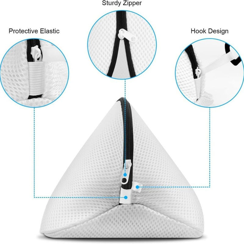 Electronice si Electrocasnice - Masini si uscatoare de rufe - Accesorii masini de spalat si uscatoare - Set 2 Saculeti din poliester cu fermoar pentru spalarea si protejarea pantofilor si a hainelor de dimensiuni mici, 42 x 24 x 24 - Infinity.ro